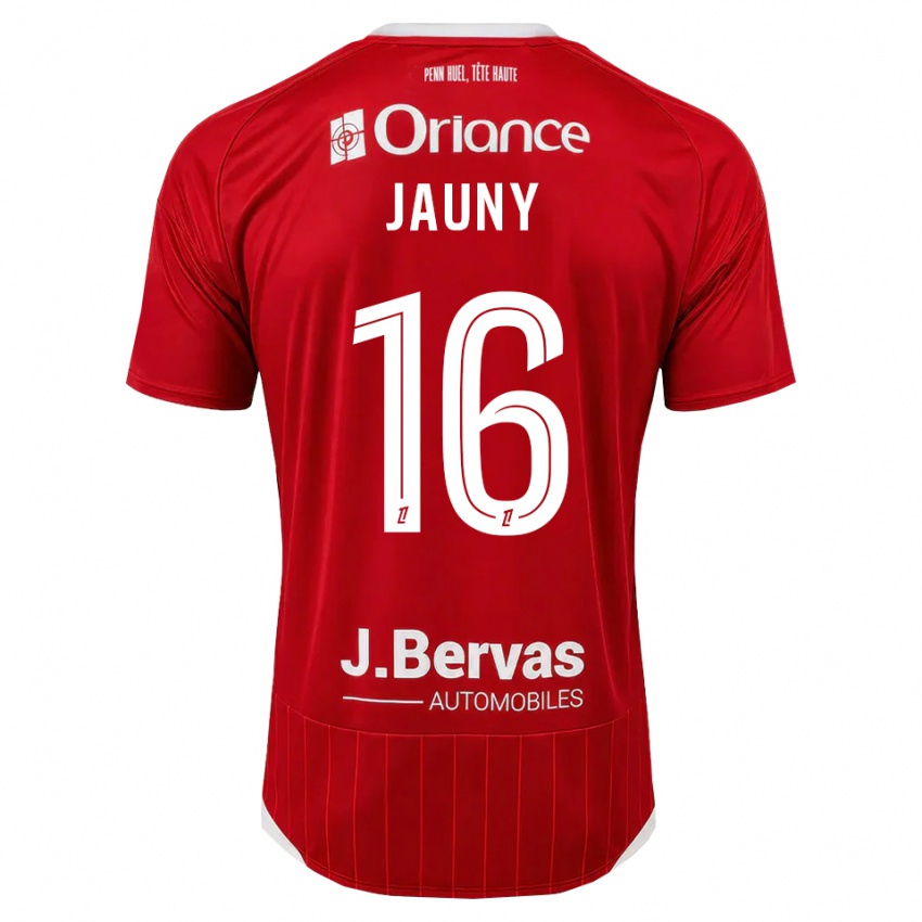 גברים Noah Jauny #16 לבן אדום ג'רזי ביתית 2026/27 חולצה קצרה