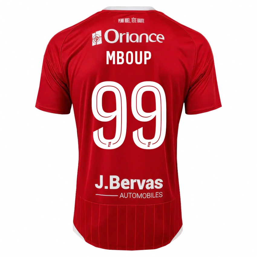 גברים Pathé Mboup #99 לבן אדום ג'רזי ביתית 2026/27 חולצה קצרה