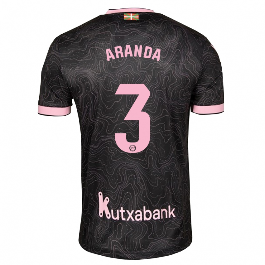 גברים Miguel Aranda #3 שחור ורוד הרחק ג'רזי 2026/27 חולצה קצרה