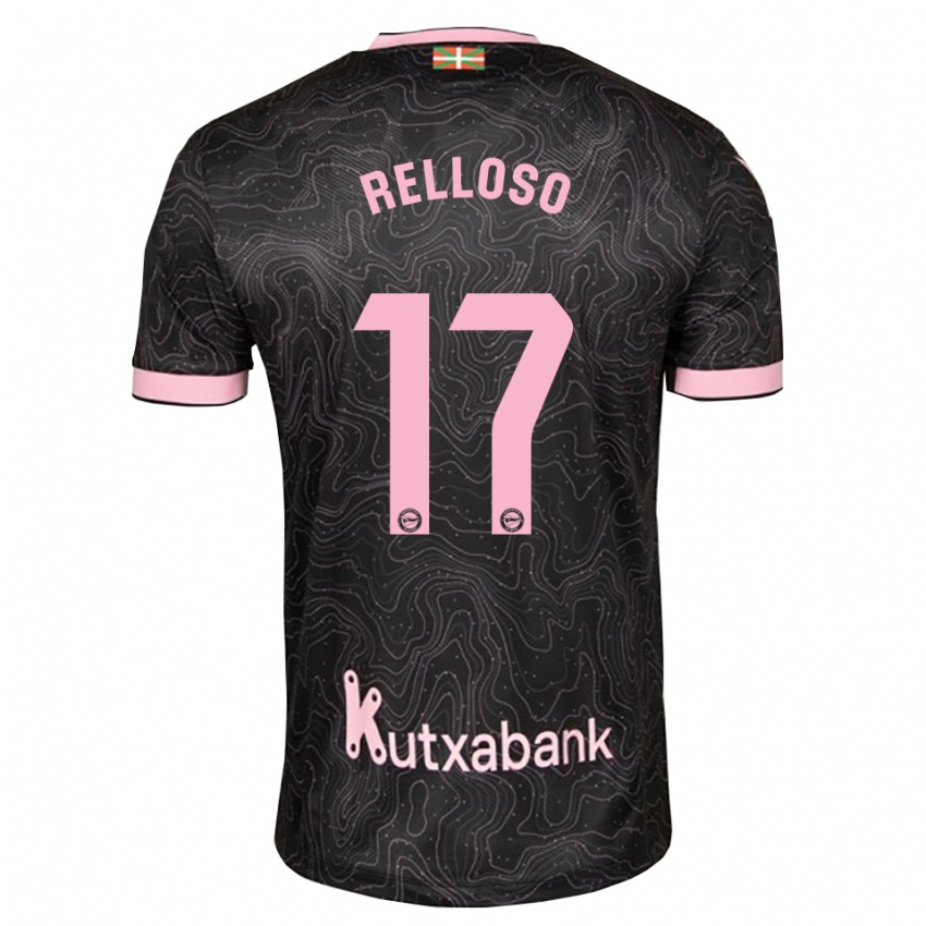 גברים Mikel Relloso #17 שחור ורוד הרחק ג'רזי 2026/27 חולצה קצרה