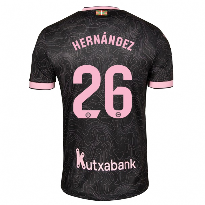 גברים Izei Hernández #26 שחור ורוד הרחק ג'רזי 2026/27 חולצה קצרה