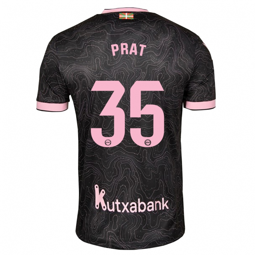 גברים Jaric Prat #35 שחור ורוד הרחק ג'רזי 2026/27 חולצה קצרה