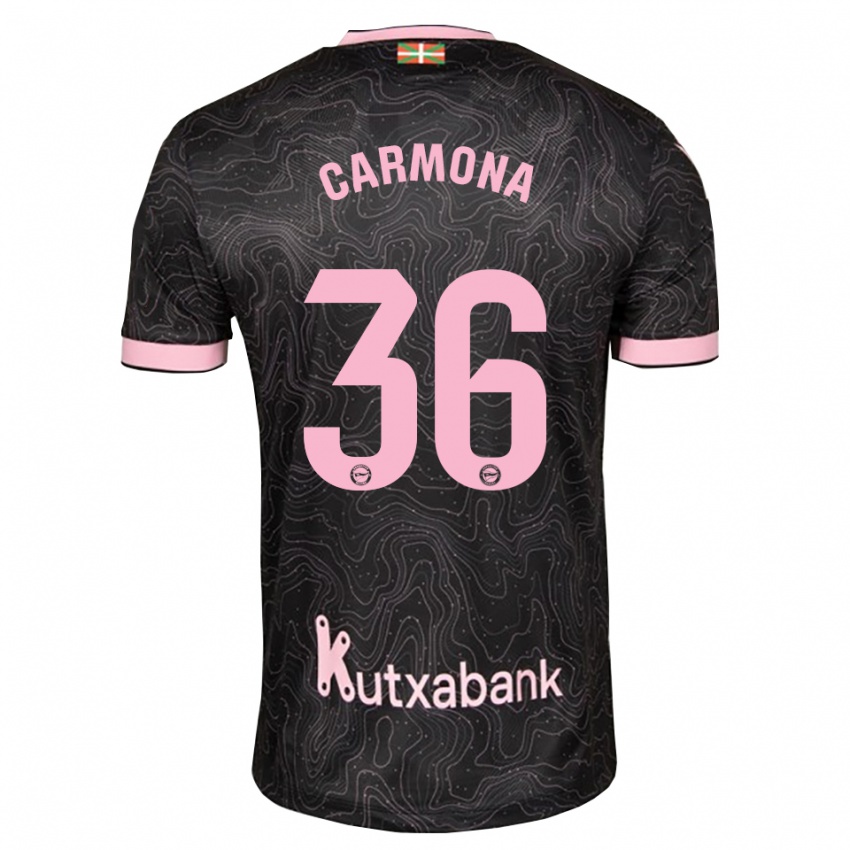 גברים Ander Carmona #36 שחור ורוד הרחק ג'רזי 2026/27 חולצה קצרה