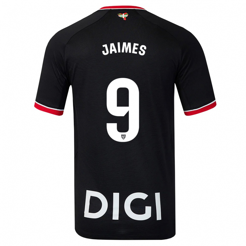 גברים Andrés Jaimes #9 שחור לבן אדום הרחק ג'רזי 2026/27 חולצה קצרה