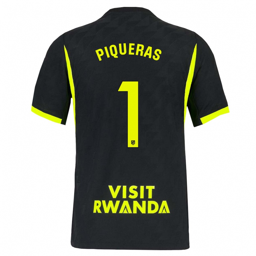 גברים Diego Piqueras #1 ירוק בהיר שחור הרחק ג'רזי 2026/27 חולצה קצרה
