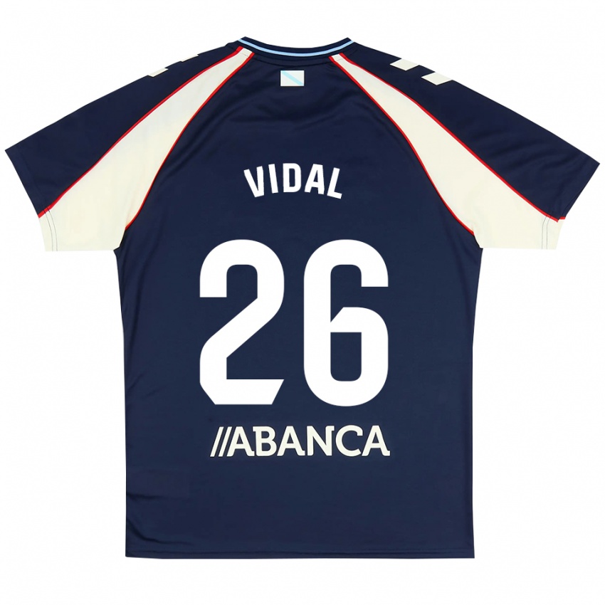 גברים Marc Vidal #26 כחול מלכותי אדום לבן הרחק ג'רזי 2026/27 חולצה קצרה