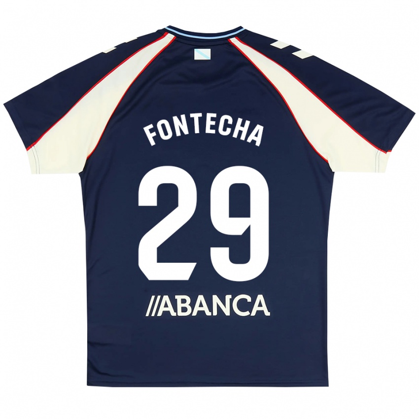 גברים Celia Fontecha #29 כחול מלכותי אדום לבן הרחק ג'רזי 2026/27 חולצה קצרה