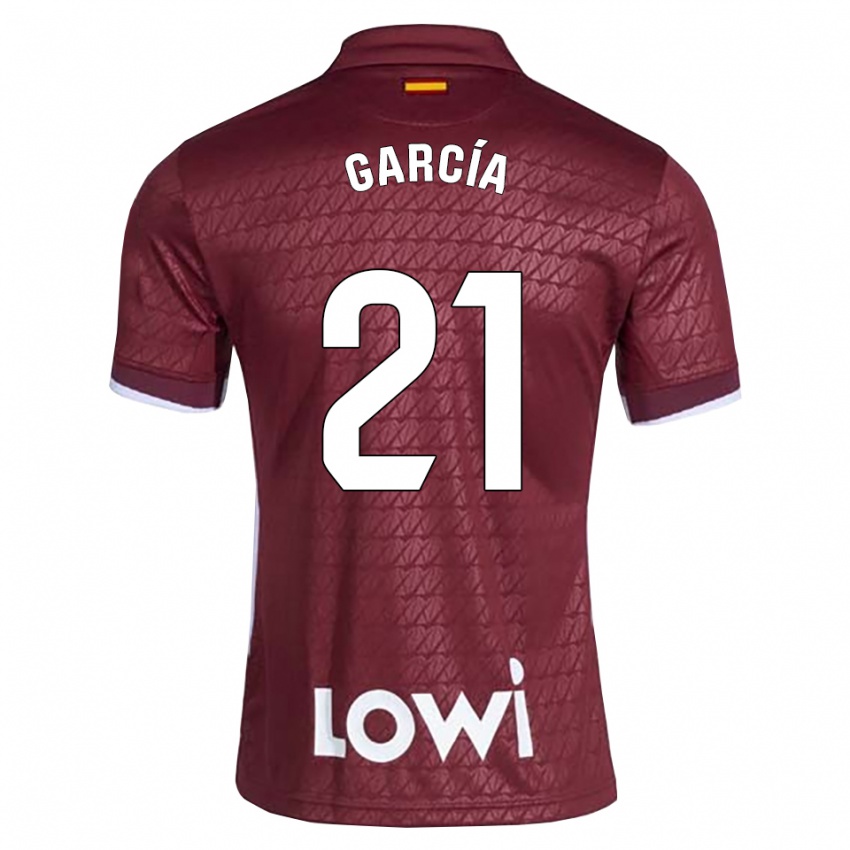 גברים Andrés García #21 אדום כהה לבן הרחק ג'רזי 2026/27 חולצה קצרה