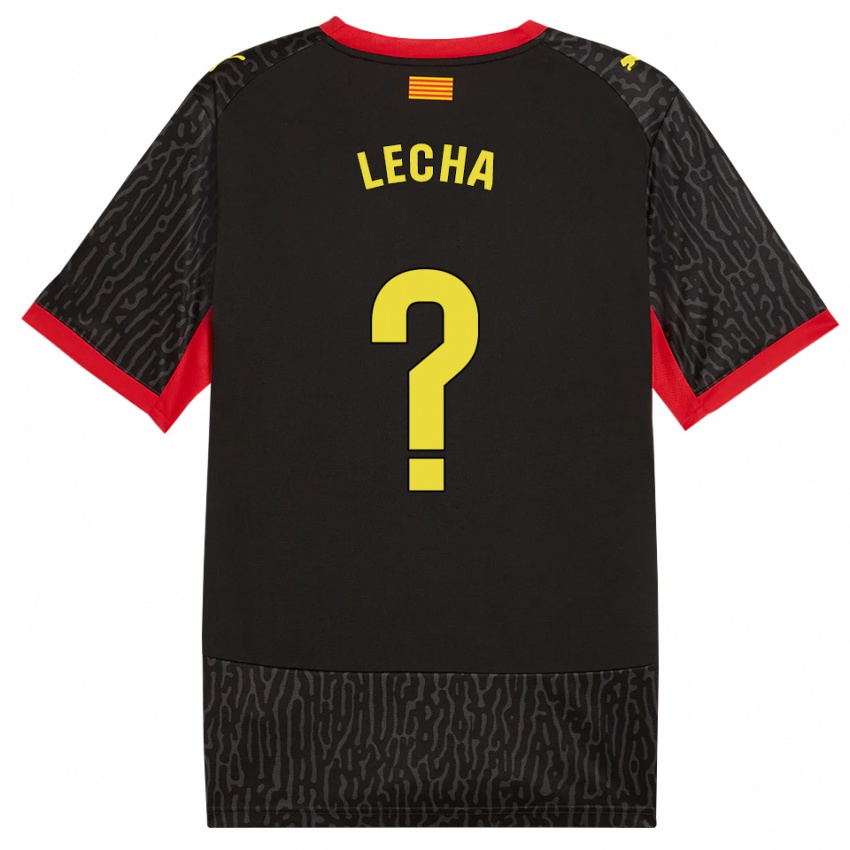 גברים Pol Lecha #0 שחור צהוב אדום הרחק ג'רזי 2026/27 חולצה קצרה