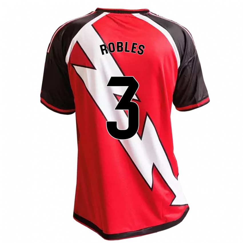 גברים Diego Robles #3 לבן אדום שחור הרחק ג'רזי 2026/27 חולצה קצרה