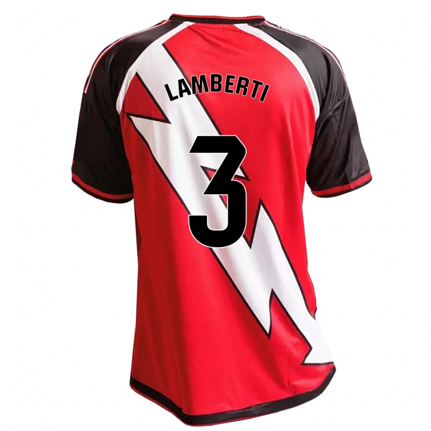 גברים Luca Lamberti #3 לבן אדום שחור הרחק ג'רזי 2026/27 חולצה קצרה