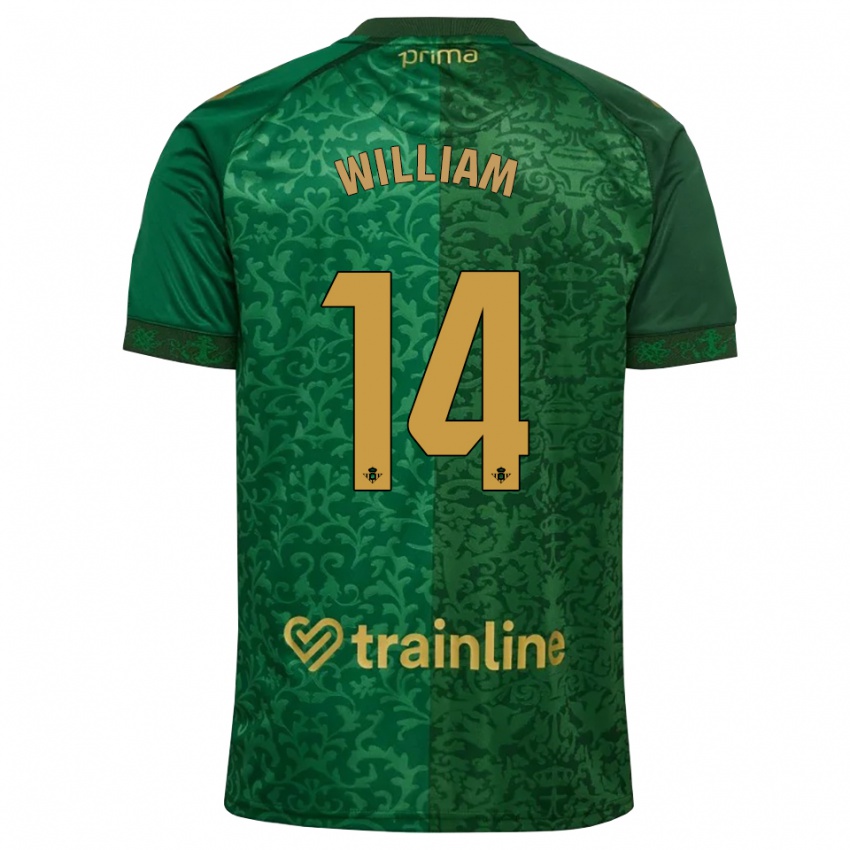 גברים וויליאם קרבאליו #14 ירוק יער אדמדם כהה הרחק ג'רזי 2026/27 חולצה קצרה