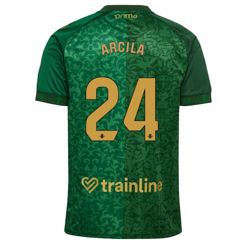 גברים Jhon Arcila #24 ירוק יער אדמדם כהה הרחק ג'רזי 2026/27 חולצה קצרה