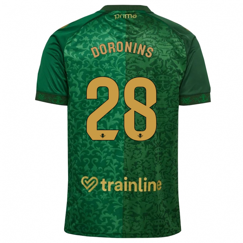 גברים Nikita Doronins #28 ירוק יער אדמדם כהה הרחק ג'רזי 2026/27 חולצה קצרה