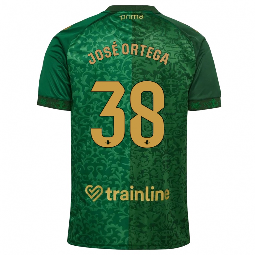 גברים Jose Ortega #38 ירוק יער אדמדם כהה הרחק ג'רזי 2026/27 חולצה קצרה