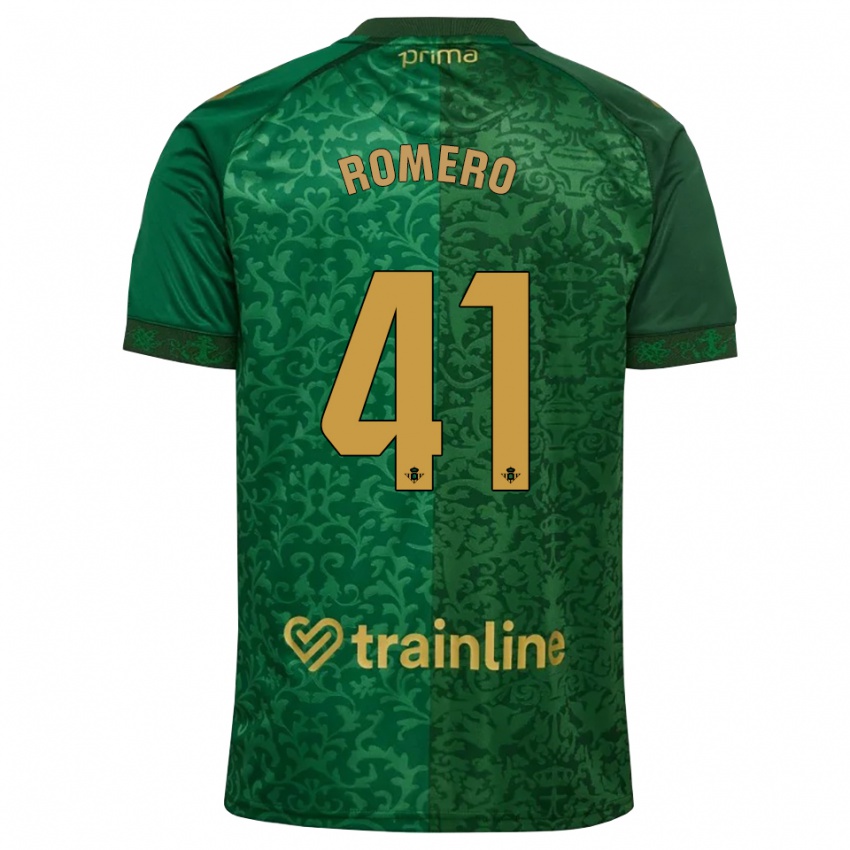 גברים José Romero #41 ירוק יער אדמדם כהה הרחק ג'רזי 2026/27 חולצה קצרה