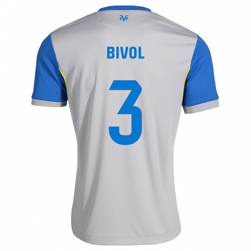גברים Victor Bivol #3 כחול דודג' אפור הרחק ג'רזי 2026/27 חולצה קצרה