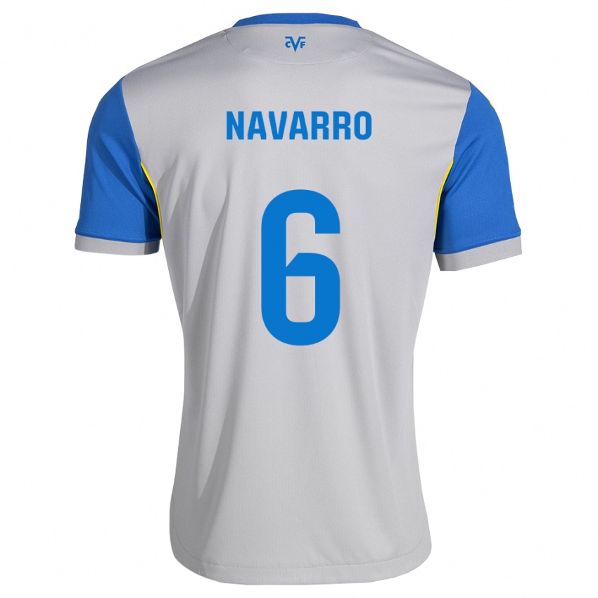 גברים Pau Navarro #6 כחול דודג' אפור הרחק ג'רזי 2026/27 חולצה קצרה