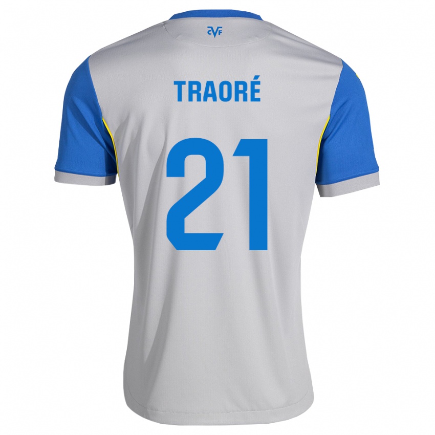 גברים Moussa Traoré #21 כחול דודג' אפור הרחק ג'רזי 2026/27 חולצה קצרה