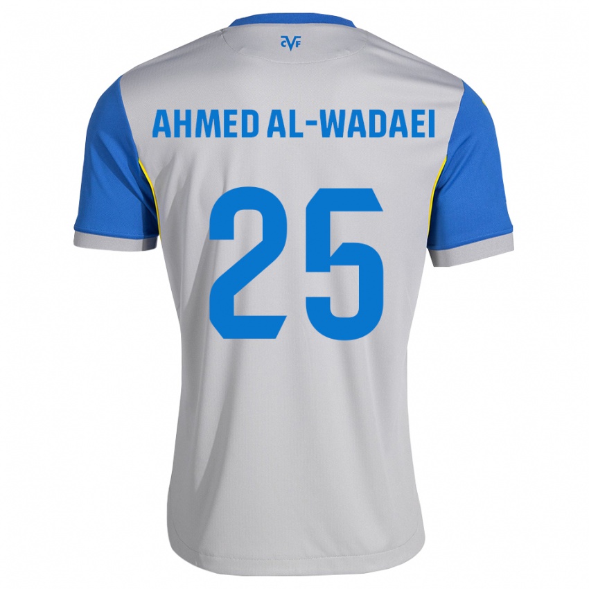 גברים Sayed Ahmed Al-Wadaei #25 כחול דודג' אפור הרחק ג'רזי 2026/27 חולצה קצרה