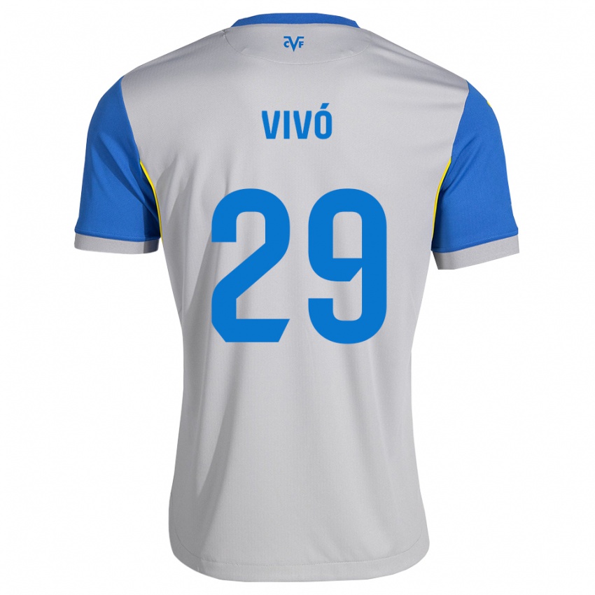 גברים Adrián Vivó #29 כחול דודג' אפור הרחק ג'רזי 2026/27 חולצה קצרה