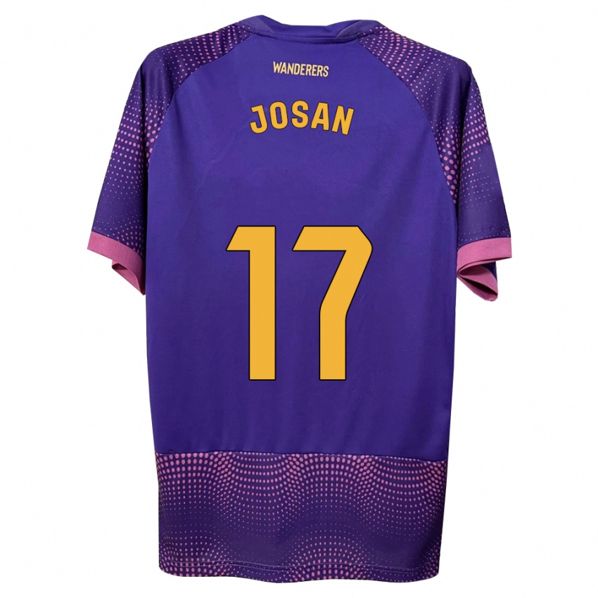 גברים Josan #17 לבן ורוד סגול הרחק ג'רזי 2026/27 חולצה קצרה
