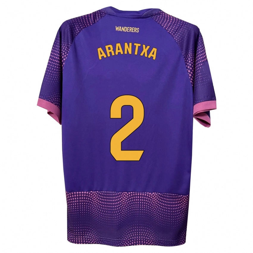 גברים Arantxa Perez Ochando #2 לבן ורוד סגול הרחק ג'רזי 2026/27 חולצה קצרה