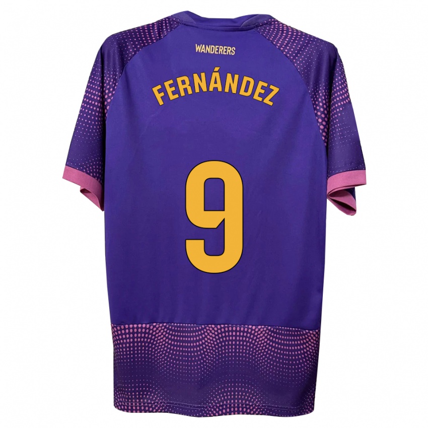 גברים Ismael Fernández #9 לבן ורוד סגול הרחק ג'רזי 2026/27 חולצה קצרה