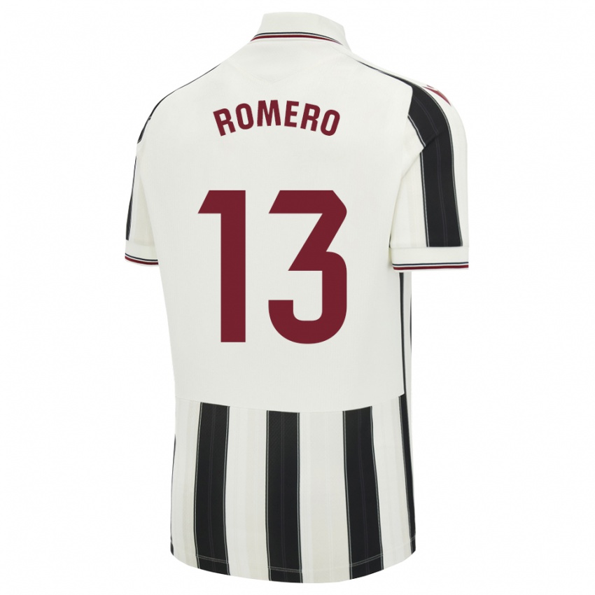 גברים Cayetano Romero #13 לבן אדום שחור הרחק ג'רזי 2026/27 חולצה קצרה