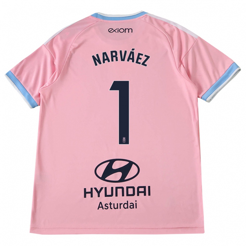 גברים Miguel Narváez #1 כחול תירס ורוד הרחק ג'רזי 2026/27 חולצה קצרה