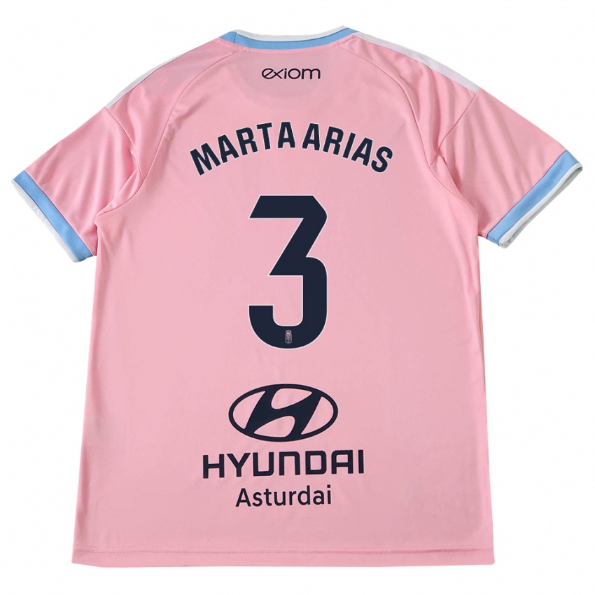 גברים Marta Arias #3 כחול תירס ורוד הרחק ג'רזי 2026/27 חולצה קצרה
