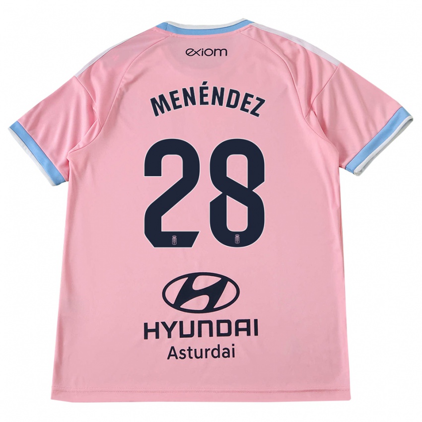גברים Diego Menéndez #28 כחול תירס ורוד הרחק ג'רזי 2026/27 חולצה קצרה
