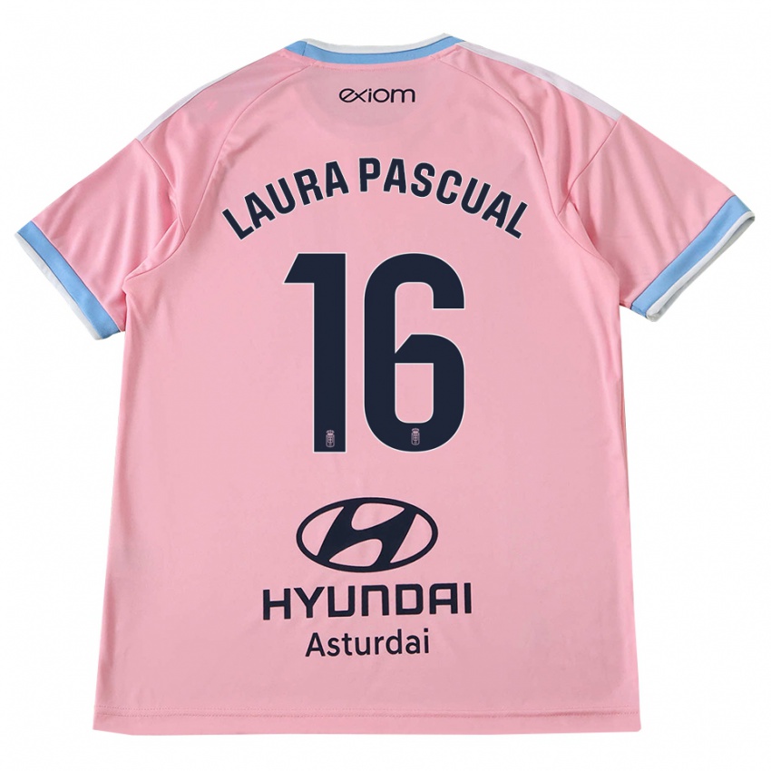 גברים Laura Pascual #16 כחול תירס ורוד הרחק ג'רזי 2026/27 חולצה קצרה