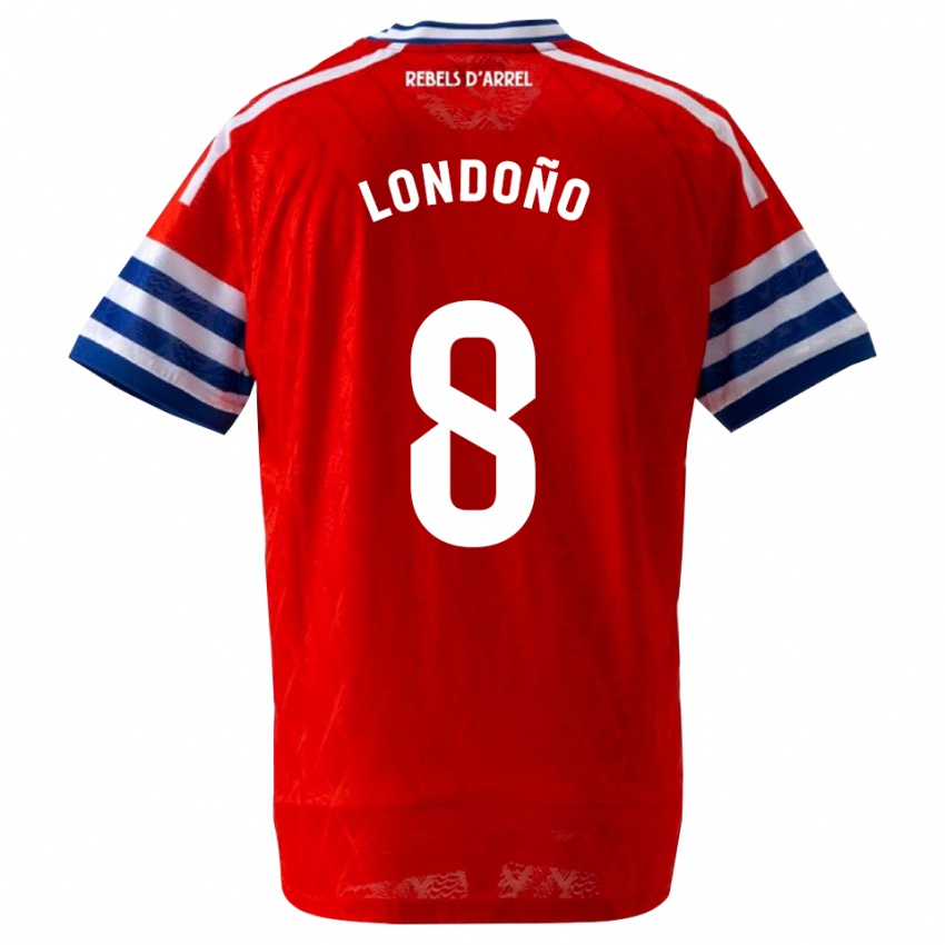 גברים Miguel Londoño #8 כחול מלכותי אדום הרחק ג'רזי 2026/27 חולצה קצרה