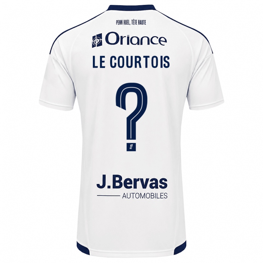 גברים Loan Le Courtois #0 כחול צי לבן הרחק ג'רזי 2026/27 חולצה קצרה