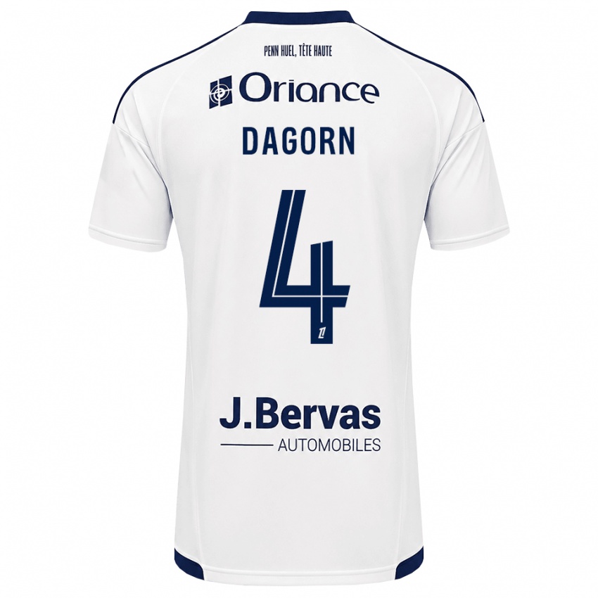 גברים Maxime Dagorn #4 כחול צי לבן הרחק ג'רזי 2026/27 חולצה קצרה