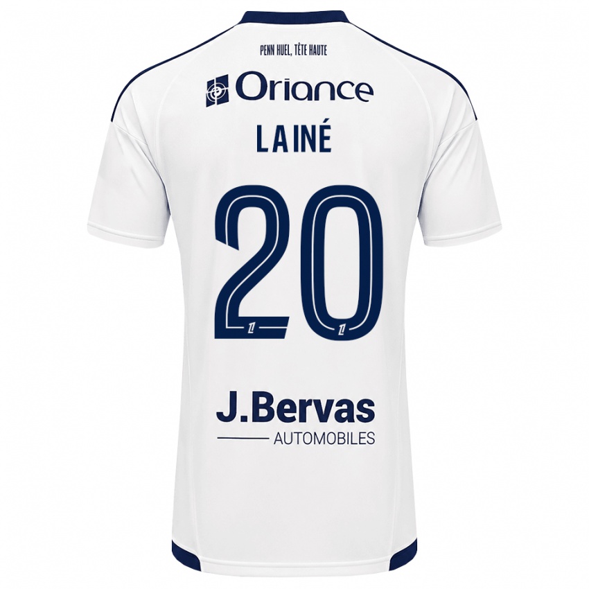 גברים Mathis Lainé #20 כחול צי לבן הרחק ג'רזי 2026/27 חולצה קצרה