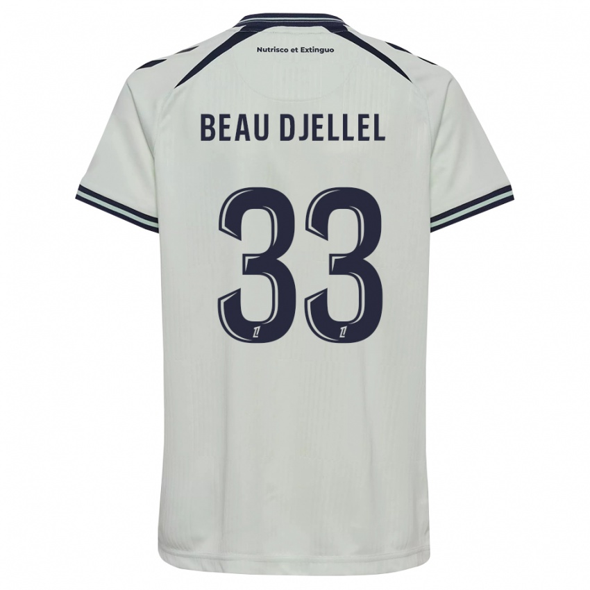 גברים Yanis Beau Djellel #33 כחול חצות לבן הרחק ג'רזי 2026/27 חולצה קצרה