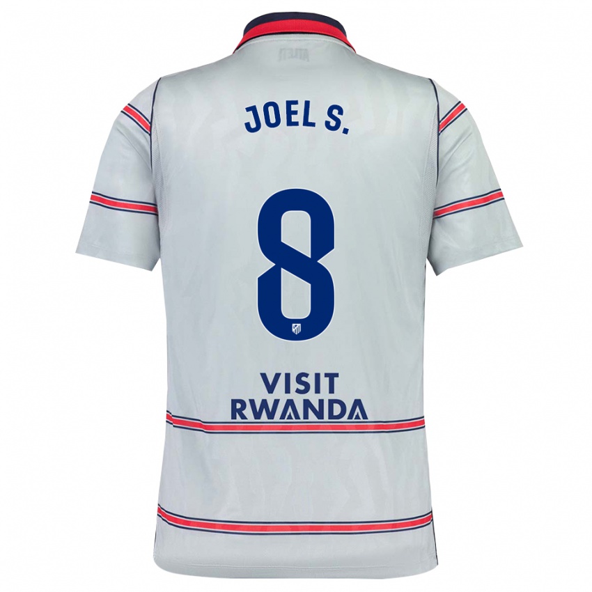 גברים Joel Sánchez #8 אפור אדום כחול צי ג'רזי קיט שלישי 2026/27 חולצה קצרה