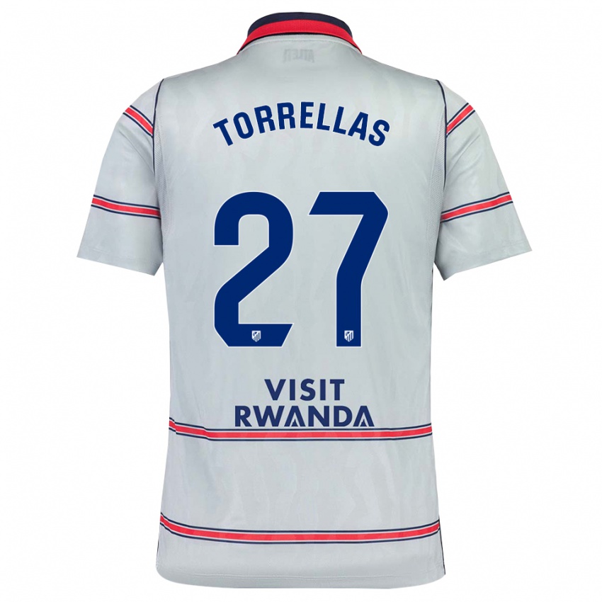 גברים Óscar Torrellas #27 אפור אדום כחול צי ג'רזי קיט שלישי 2026/27 חולצה קצרה