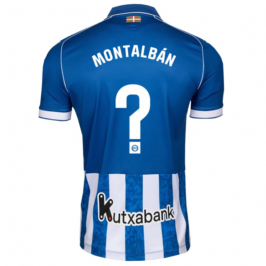 נשים Enrique Montalbán #0 לבן כחול שחור ג'רזי ביתית 2026/27 חולצה קצרה