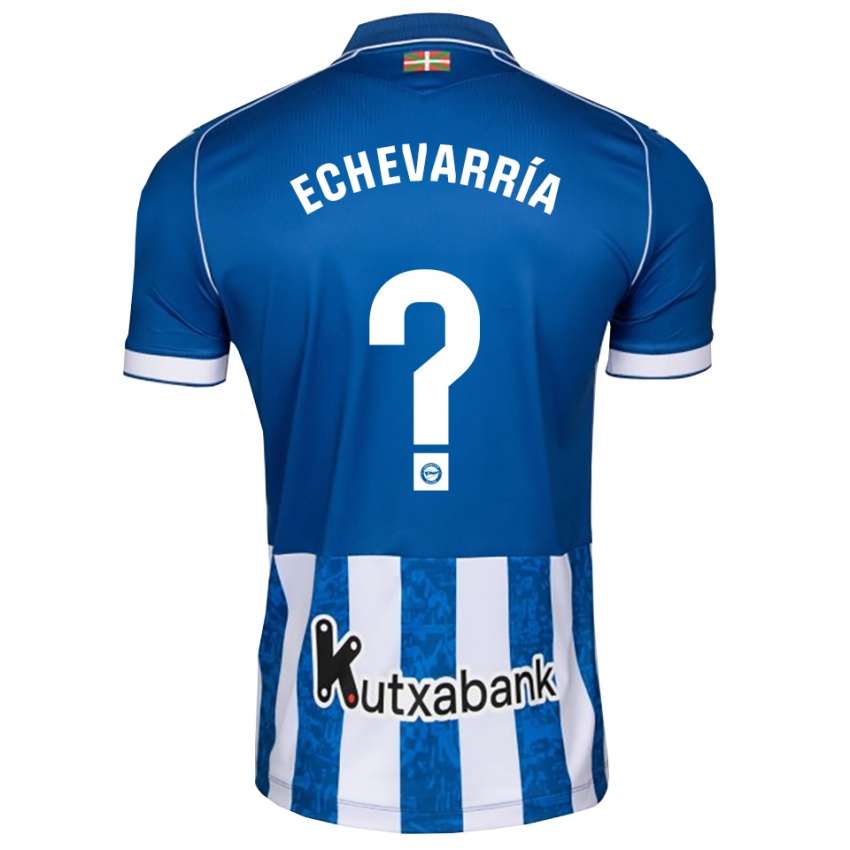 נשים Iker Echevarría #0 לבן כחול שחור ג'רזי ביתית 2026/27 חולצה קצרה