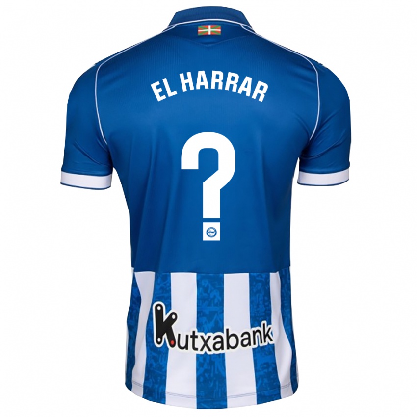 נשים Mohamed El Harrar #0 לבן כחול שחור ג'רזי ביתית 2026/27 חולצה קצרה