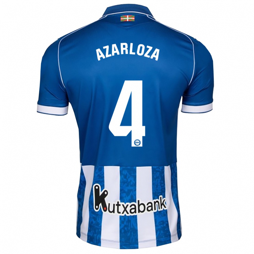 נשים Eneko Azarloza #4 לבן כחול שחור ג'רזי ביתית 2026/27 חולצה קצרה