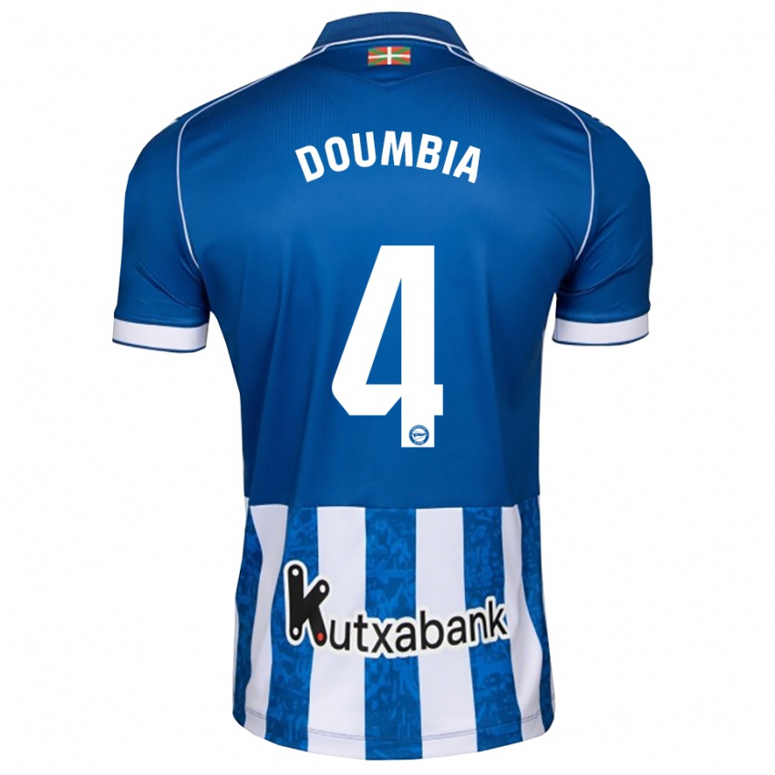 נשים Daouda Doumbia #4 לבן כחול שחור ג'רזי ביתית 2026/27 חולצה קצרה