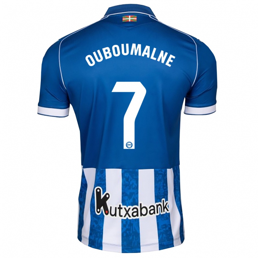 נשים Ibra Ouboumalne #7 לבן כחול שחור ג'רזי ביתית 2026/27 חולצה קצרה