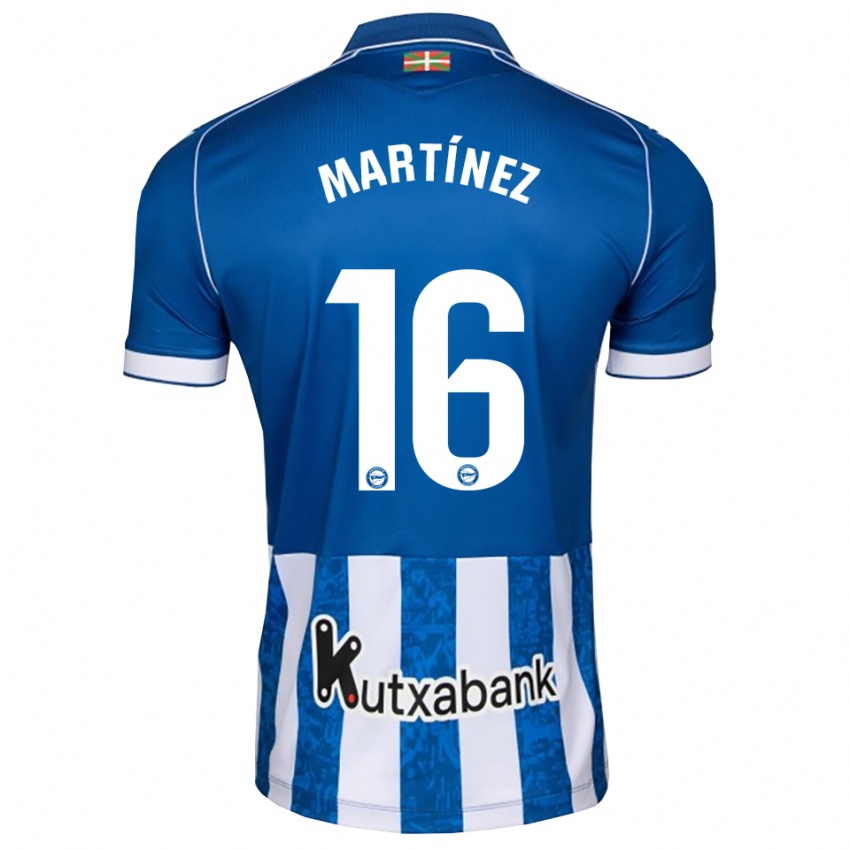 נשים Hugo Martínez #16 לבן כחול שחור ג'רזי ביתית 2026/27 חולצה קצרה