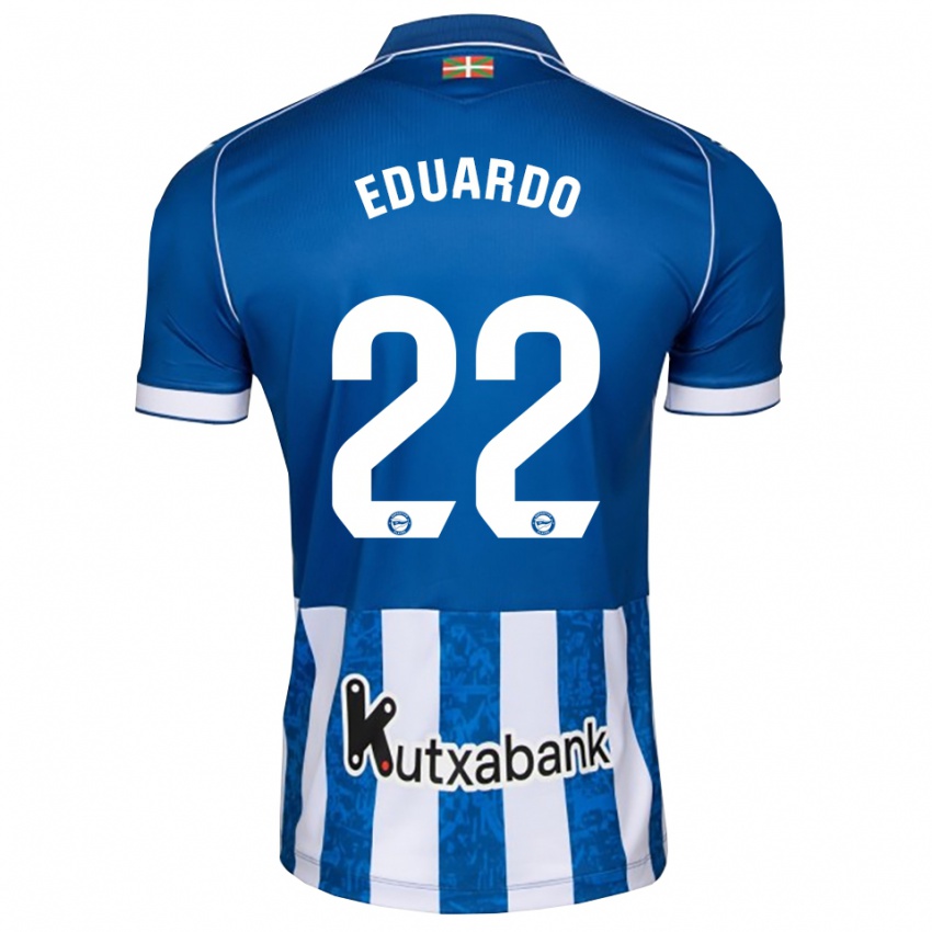 נשים Eduardo #22 לבן כחול שחור ג'רזי ביתית 2026/27 חולצה קצרה