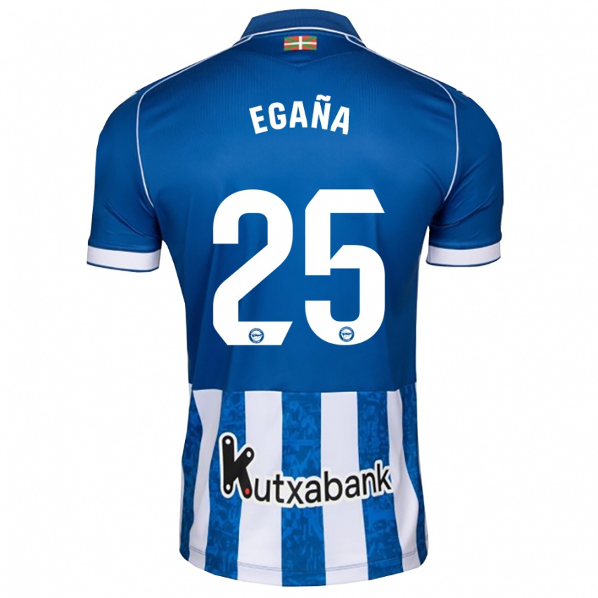 נשים Eider Egaña #25 לבן כחול שחור ג'רזי ביתית 2026/27 חולצה קצרה
