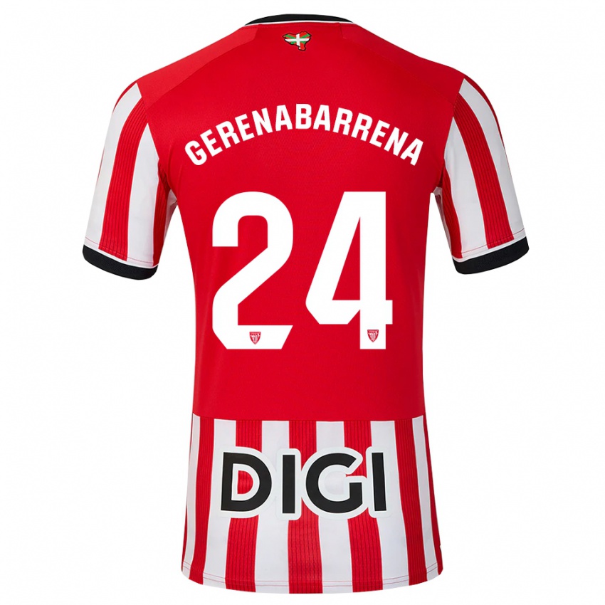 נשים Beñat Gerenabarrena #24 אדום שחור לבן ג'רזי ביתית 2026/27 חולצה קצרה
